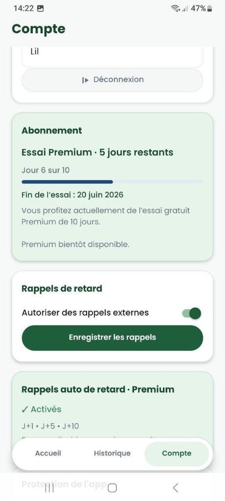 Aperçu RendsÇa : rappels automatiques pour prêt en retard, remboursement ou retour objet